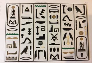 Tactile Graphic of Egyptian Heiroglyphics